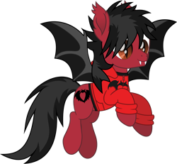 Size: 1380x1273 | Tagged: safe, artist:lightningbolt, derpibooru exclusive, bat pony, pony, g4, .svg available, bat wings, clandestine industries, clothes, ear fluff, emo, fall out boy, fangs, flying, hair over one eye, hood, hoodie, male, pete wentz, ponified, shirt, show accurate, simple background, slit pupils, solo, spread wings, stallion, svg, transparent background, undershirt, vector, wings