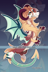 Size: 2811x4192 | Tagged: safe, artist:gkolae, oc, oc only, draconequus, angry, draconequus oc, gritted teeth, horns, teeth, wings, zoom layer