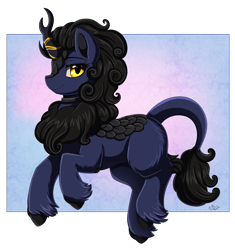 Size: 3056x3256 | Tagged: safe, artist:pridark, oc, oc only, kirin, choker, cloven hooves, high res, kirin oc, leonine tail, looking at you, solo, tail