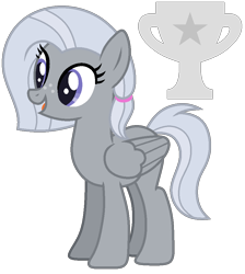 Size: 850x950 | Tagged: safe, artist:eclipse-knight15, oc, oc only, oc:silver trophy, pegasus, pony, base used, female, mare, offspring, parent:chipcutter, parent:silver spoon, simple background, solo, transparent background