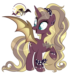 Size: 2000x2006 | Tagged: safe, artist:dixieadopts, oc, oc:nature twist, alicorn, bat pony, bat pony alicorn, pony, bat wings, body freckles leg freckles, bracelet, colored hooves, colored wings, cyan eyes, ear piercing, earring, eyeshadow, fangs, female, freckles, gradient wings, high res, hoof polish, horn, jewelry, long mane, long tail, looking back, magical lesbian spawn, makeup, mare, offspring, open mouth, parent:fluttershy, parent:tempest shadow, parents:tempestshy, piercing, raised hoof, simple background, slit pupils, smiling, solo, spread wings, standing, tail, transparent background, wings