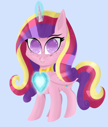 Size: 3440x4040 | Tagged: safe, artist:krymak, princess cadance, g4, chibi, crystal heart, simple background