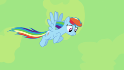 Size: 1280x720 | Tagged: safe, screencap, rainbow dash, pegasus, pony, daring don't, g4, solo