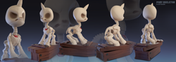 Size: 4000x1400 | Tagged: safe, artist:hattiezazu, pony, skeleton pony, unicorn, bone, skeleton, solo