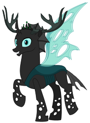 Size: 1831x2504 | Tagged: safe, artist:luca games, thorax, changedling, changeling, dark changedling, g4, king thorax, redesign, simple background, solo, transparent background