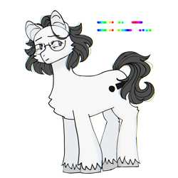 Size: 1257x1257 | Tagged: safe, artist:samble, oc, oc only, oc:dit dah, earth pony, pony, glasses, morse, morse code, simple background, solo, transparent background, unshorn fetlocks