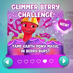 Size: 521x520 | Tagged: safe, gameloft, screencap, sprout cloverleaf, earth pony, pony, g5, my little pony: mane merge, official, clothes, hard hat, hat, male, solo, stallion, text