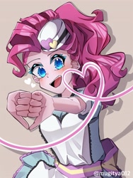 Size: 3072x4096 | Tagged: safe, artist:mugitya012, pinkie pie, human, equestria girls, g4, female, server pinkie pie, simple background, solo