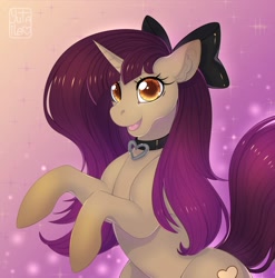 Size: 3459x3500 | Tagged: safe, artist:yutailaarts, oc, oc only, pony, unicorn, choker, female, high res, horn, solo, unicorn oc