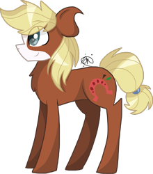 Size: 1171x1329 | Tagged: safe, artist:gallantserver, oc, oc only, oc:johnny appleseed, earth pony, pony, chest fluff, concave belly, male, simple background, solo, stallion, transparent background