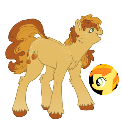 Size: 1000x1000 | Tagged: safe, artist:kazmuun, peachy pie, earth pony, pony, g4, female, filly, foal, simple background, solo, transparent background