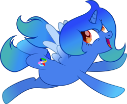 Size: 3987x3260 | Tagged: safe, artist:misscupcake333, artist:muhammad yunus, oc, oc only, oc:viola margaretha, alicorn, pony, g4, base used, cute, female, flying, happy, high res, mare, ocbetes, open mouth, open smile, simple background, smiling, solo, transparent background, vector
