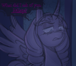 Size: 807x704 | Tagged: safe, anonymous artist, opaline arcana, alicorn, pony, series:misty pov, g5, female, implied misty brightdawn, limited palette, mare, ringlets, solo, unamused