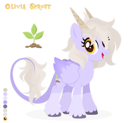 Size: 1920x1857 | Tagged: safe, artist:kabuvee, oc, oc:olivia sprout, pegasus, pony, female, horns, mare, simple background, solo, transparent background