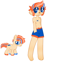 Size: 2048x2048 | Tagged: safe, artist:cattoothcathy, oc, oc only, human, pony, equestria girls, g4, clothes, colt, female, filly, foal, high res, humanized, looking at you, male, simple background, smiling, smiling at you, swimming, swimming pool, swimsuit, water, white background