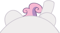Size: 4096x2268 | Tagged: safe, artist:charleston-and-itchy, edit, editor:oathcharm, sweetie belle, pony, unicorn, g4, belly, female, female pov, filly, foal, lying down, lying down meme, meme, offscreen character, offscreen female, on back, perspective, pictures of bellies, pov, simple background, solo, transparent background