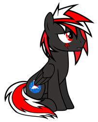 Size: 4113x5081 | Tagged: safe, artist:equestria secret guard, oc, oc only, oc:星耀蓝湛, pegasus, pony, facial markings, male, pegasus oc, simple background, sitting, stallion, transparent background, wings