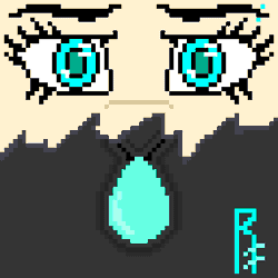 Size: 512x512 | Tagged: safe, artist:raw16, oc, oc:ray muller, animated, blinking, collar, color change, gif, looking at you, magic, piercing, pixel art