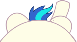 Size: 4096x2268 | Tagged: safe, artist:charleston-and-itchy, edit, editor:oathcharm, dj pon-3, vinyl scratch, pony, unicorn, g4, belly, female, female pov, lying down, lying down meme, mare, meme, offscreen character, offscreen female, on back, perspective, pictures of bellies, pov, simple background, solo, transparent background