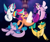 Size: 1800x1500 | Tagged: safe, artist:clairacub, hitch trailblazer, izzy moonbow, pipp petals, sunny starscout, zipp storm, alicorn, earth pony, pegasus, pony, seapony (g4), unicorn, g5, bubble, digital art, dorsal fin, eyes closed, female, fin, fin wings, fins, fish tail, flowing mane, flowing tail, glowing, glowing horn, green eyes, happy, horn, male, mane five, mane stripe sunny, mare, mermay, ocean, open mouth, open smile, pink eyes, sea pony (g5), seaponified, seapony hitch trailblazer, seapony izzy moonbow, seapony pipp petals, seapony sunny starscout, seapony zipp storm, seaquestria, smiling, species swap, stallion, swimming, tail, underwater, water, wings