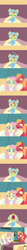 Size: 1280x11880 | Tagged: safe, anonymous artist, big macintosh, fluttershy, oc, oc:late riser, earth pony, pegasus, pony, series:fm holidays, g4, baby, baby pony, bags under eyes, bed, colt, comic, covering ears, crying, eyes closed, family, feather fingers, female, five o'clock shadow, foal, gritted teeth, holding a pony, hospital, hospital bed, hospital gown, lineless, male, mare, messy mane, mother's day, newborn, no pupils, offscreen character, offspring, open mouth, parent:big macintosh, parent:fluttershy, parents:fluttermac, pov, question mark, ship:fluttermac, shipping, sleeping, stallion, straight, swaddled, teeth, thumbnail is a stick, uvula, volumetric mouth, wavy mouth, wing hands, wings