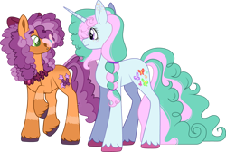 Size: 1280x861 | Tagged: safe, artist:yukkimo, oc, oc only, butterfly, earth pony, pony, unicorn, female, mare, simple background, transparent background