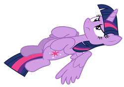 Size: 2128x1500 | Tagged: safe, artist:sketchmcreations, twilight sparkle, alicorn, pony, g4, three's a crowd, angry, female, frown, hooves to the chest, lying down, mare, prone, simple background, solo, spread wings, transparent background, twilight sparkle (alicorn), twilight sparkle is not amused, unamused, vector, wings