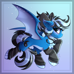 Size: 1100x1100 | Tagged: safe, artist:starcasteclipse, oc, oc only, oc:starcast, bat pony, pony, concave belly, countershading, female, mare, pale belly, side view, solo