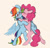 Size: 3744x3572 | Tagged: safe, artist:chub-wub, pinkie pie, rainbow dash, earth pony, pegasus, pony, g4, bipedal, blushing, cheek kiss, duo, female, high res, hug, kissing, lesbian, mare, ship:pinkiedash, shipping, simple background, standing on two hooves, white background, winghug, wings