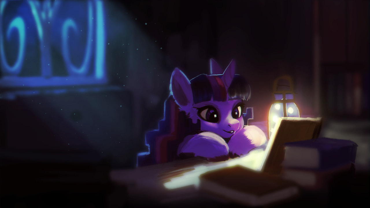 [book,crepuscular rays,female,grin,insect,lantern,mare,pony,reading,safe,solo,twilight sparkle,window,smiling,firefly (insect),artist:hierozaki]