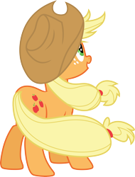 Size: 3000x3953 | Tagged: safe, artist:cloudy glow, applejack, earth pony, pony, family appreciation day, g4, .ai available, applejack's hat, cowboy hat, female, hat, high res, mare, simple background, solo, transparent background, vector