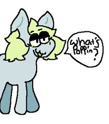 Size: 302x343 | Tagged: safe, artist:jellyhoooves, oc, oc only, oc:kaolin, earth pony, pony, cute, digital art, ms paint, ponysona, simple background, solo, speech bubble, white background