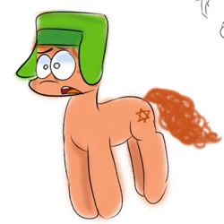 Size: 629x628 | Tagged: safe, artist:anonymare, pony, crossover, kyle broflovski, male, ponified, simple background, solo, south park, white background