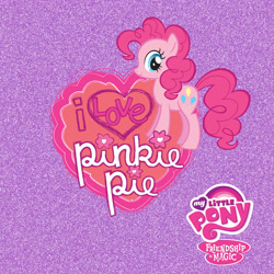 Size: 2400x2400 | Tagged: safe, pinkie pie, earth pony, pony, g4, official, high res, my little pony logo, solo