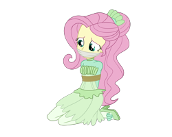 Size: 2500x2000 | Tagged: safe, artist:nie-martw-sie-o-mnie, fluttershy, human, equestria girls, g4, my little pony equestria girls: better together, so much more to me, arm behind back, bondage, bound and gagged, cloth gag, gag, high res, rope, rope bondage, simple background, solo, tied up, transparent background
