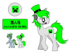 Size: 4220x3145 | Tagged: safe, artist:equestria secret guard, oc, oc only, oc:路人马, pony, unicorn, hat, headphones, horn, looking back, male, simple background, stallion, top hat, transparent background, unicorn oc