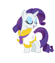 Size: 1315x1491 | Tagged: safe, artist:vernorexia, rarity, pony, unicorn, g4, bathrobe, clothes, eyes closed, eyeshadow, makeup, raised hoof, robe, simple background, solo, transparent background, vector