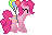 Size: 48x32 | Tagged: safe, artist:scootaloormayfly, pinkie pie, earth pony, pony, g4, it's about time, animated, balloon, gif, happy, pixel art, simple background, solo, transparent background, walking