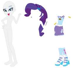 Size: 586x547 | Tagged: safe, artist:lordsfrederick778, artist:selenaede, rarity, human, equestria girls, g4, my little pony equestria girls: legend of everfree, alternate design, base used, simple background, solo, white background