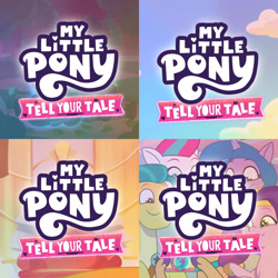 Size: 1920x1920 | Tagged: safe, edit, edited screencap, editor:itsmgh1203, screencap, hitch trailblazer, izzy moonbow, misty brightdawn, pipp petals, sunny starscout, zipp storm, earth pony, pegasus, pony, unicorn, g5, mare family mare problems, mission imponable, my little pony: tell your tale, opaline alone, ponytropico, spoiler:tyts01e49, spoiler:tyts01e50, spoiler:tyts01e51, spoiler:tyts01e52, cellphone, cloud, crystal brighthouse, female, male, mane five, mane stripe sunny, mare, my little pony logo, night, phone, royal sisters (g5), siblings, sisters, sky, smartphone, stallion, tree