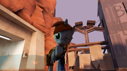 Size: 3840x2160 | Tagged: safe, oc, oc only, oc:littlepip, pony, unicorn, fallout equestria, 3d, 3d model, high res, solo