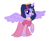 Size: 1133x937 | Tagged: safe, artist:brightstar40k, twilight sparkle, alicorn, pony, g4, clothes, disney princess, dress, simple background, solo, twilight sparkle (alicorn), white background