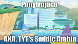 Size: 1280x720 | Tagged: safe, edit, edited screencap, screencap, dazzle feather, skye silver, earth pony, pegasus, pony, g5, my little pony: tell your tale, ponytropico, spoiler:g5, spoiler:my little pony: tell your tale, spoiler:tyts01e52, caption, op has an opinion, opinion, text