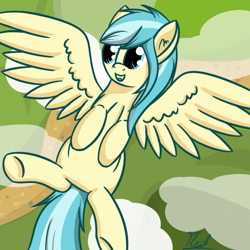 Size: 1280x1280 | Tagged: safe, artist:ask-fleetfoot, misty fly, pegasus, pony, g4, female, mare, solo, spread wings, wings