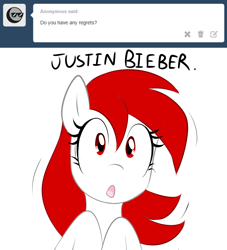 Size: 1000x1100 | Tagged: safe, artist:askcanadapony, oc, oc only, oc:canada, pony, canada, justin bieber, nation ponies, ponified, simple background, solo, white background