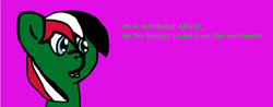 Size: 640x252 | Tagged: safe, artist:asksudanpony, oc, pony, my eyes, nation ponies, needs more saturation, ponified, solo, sudan