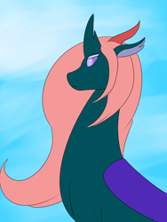 Size: 1200x1600 | Tagged: safe, artist:saintgryphonii, pharynx, changedling, changeling, changeling queen, g4, female, mare, prince pharynx, rule 63, solo, trachea