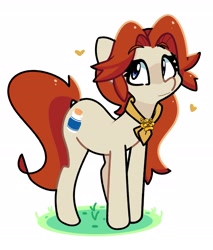 Size: 2361x2771 | Tagged: safe, artist:kindakismet, earth pony, pony, female, high res, malon, mare, neckerchief, ponified, simple background, solo, the legend of zelda, white background