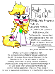 Size: 500x664 | Tagged: artist needed, source needed, safe, oc, oc:aryanne, earth pony, pony, blushing, comedy, cringing, female, funny, landlord, low quality, necktie, smiling, solo