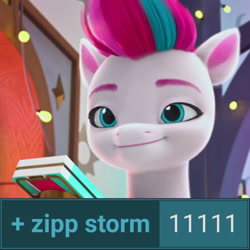 Size: 1920x1920 | Tagged: safe, edit, edited screencap, editor:itsmgh1203, screencap, zipp storm, pegasus, pony, derpibooru, g5, my little pony: make your mark, my little pony: make your mark chapter 2, the cutie mark mix-up, spoiler:my little pony: make your mark, cellphone, cropped, derpimilestone, female, mare, meta, phone, smartphone, smiling, smirk, solo, tags